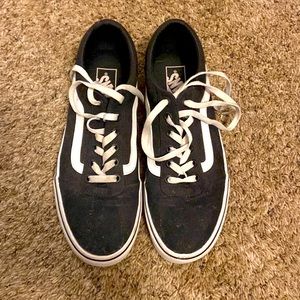 black vans size:10 in womens